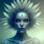 Placeholder: Portrait of beautiful daisy girl, face dept of field,face shinning, plant, metal,lens blur,,Unsharp masking, feathers,central weight average,Laplacian filt CWA Dryad,Median filter fae, sidhe, ominous, nature, plants, wildflower sparkle,wildflower 3d view, facepaint, dnd character portrait, intricate, oil on canvas, masterpiece, expert, insanely detailed, 4k resolution, retroanime style, cute big circular reflective eyes, cinematic smooth, intricate detail , soft smooth lighting, soft pastel colo