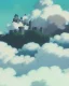 Placeholder: vast landscape, castle far away under huge clouds, mist, sharp focus, intricate detail