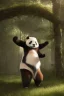 Placeholder:  panda, dramatic lighting, hyper-realistic, full body, Delorean