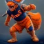 Placeholder: Otto the orange syracuse mascot as a warrior in full navy blue and orange battle armor, a highly detailed illustration, background of Inka jungle, realistic render, 8 k, micro detail, intricate, elegant, centered, digital painting, Artstation, smooth, sharp focus, illustration, artgerm, tomasz alen kopera, peter mohrbacher, donato giancola, joseph christian leyendecker, wlop, boris vallejo