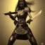 Placeholder: Warrior women with katana sword