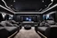 Placeholder: a black themed dedicated home cinema room with LED ambient lighting in the walls make sure the room is completely symmetrical