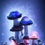 Placeholder: Spherical Frost metal magic armoured lightning glowing Mycelium MUSHROOM stars galaxy SPACE lANDSCAPE BURNING IN BLUE FLAMES hellfire abyss math chaos vivid cell