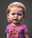 Placeholder: Penny Hofstadter toddler, full body, dramatic lighting, angry, hyper realistic,