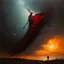 Placeholder: Macabre Rapture End of days Revelation scene, loose brush stroke matte oil painting, sinner apotheosis, By John Lovett and Zdzislaw Beksinski and Phlegm, diagonal composition, unbalanced, abstract surreal horror, eerie, scary warm colors, Eldritch, by Colin McCahon