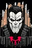 Placeholder: punisher sku;; in the style of Hiroshi Nagai