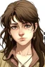 Placeholder: jojos style brown mullet girl character