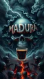 Placeholder: surreal macabre, Seni fantasi fractal rennaisans yang menggambarkan tengkorak dengan segelas kopi. Realitas menuliskan nama “MADURA” dalam huruf raksasa sambil menatap ke dalam jurang kematian. Ekspresi wajah yang sangat detail dan menakutkan, masing-masing mewakili realitas yang berbeda, disusun dalam pola spiral rekursip. Latar belakangnya dipenuhi dengan awan gelap dan petir yang berputar-putar dan lahar api misterius yang bersinar. Suasana keseluruhannya dingin dan menakutkan