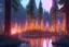 Placeholder: lightning sparkling christmas lights in forest, on lakeside in sunshine detailed matte painting, deep color, fantastical, intricate detail, splash screen, complementary colors, fantasy concept art, 8k resolution trending on Artstation Unreal Engine 5