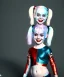 Placeholder: Harley quinn toddler, full body, soft skin, dramatic lighting, hyper realistic