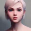 Placeholder: potrait girl look beautiful, eyes like ocean blue, short hair, smile, 8k, rtx, eyebrows like serious, facing left, real, cute, angry expression