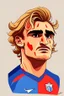 Placeholder: Antoine Griezmann French football player ,cartoon 2d