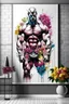 Placeholder: man wall art floral bodybuilder