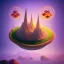 Placeholder: 100mm photo of isometric floating island in the sky, surreal pizza with pizza, intricate, high detail, behance, microworlds smooth, macro sharp focus, centered