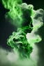 Placeholder: green smoke in a shape of a person cloud air elemental humanoid