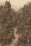 Placeholder: steampunk medieval mining town