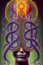 Placeholder: Spiritual Tentacles over human Head creating reality around, Dimethyltryptamine