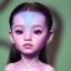 Placeholder: Wearing make up avatar in pandora toddler, full body, Pandora background