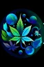 Placeholder: CREATE A Galactic Garden Logo Color Palette:Cosmic Blues: Dark and light shades of blue to represent the vastness of space. Lush Greens: Earthy greens to symbolize the natural and organic aspect of gardening. Stellar Purples: Deep purples for a touch of mystery and sophistication. Main Elements: Plant Imagery: Integrate cannabis leaves, a growing plant, or a cannabis bud to emphasize the gardening