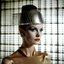 Placeholder: use pieces of grid mirror glass for materials, splice a headpiece, 1960s style with monitor eyes, show a sense of conformity