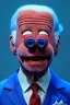 Placeholder: Waist up muppet Portrait, joe Biden as muppet doll, Blue suit retro style, photo studio, blue background, unreal engine 5, concept art, art station, god lights, ray tracing, RTX, lumen lighting, ultra detail, volumetric lighting, 3d.