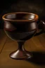 Placeholder: wine in the brown cup