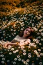 Placeholder: a woman laying in a field of flowers, portrait of girl in flower field, a goddess in a field of flowers, girl in a bed of flowers, tony taka, girl in flowers, girl sitting in a flower field, girl floating in a flower field, girl in a flower field, girl standing in flower field, lying on a bed of daisies