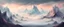 Placeholder: Fantasy Concept Art: majestic fantasy landscape, cartoonish art style, very foggy mountainrange, ONLY ONE BIG MOUNTAIN like moiunt everest