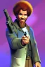 Placeholder: Bob Ross holding a gun