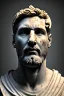 Placeholder: Ultra Realistic image, Roman sculpture, white marble material, Lionel Messi, gold Laurel leaves wreath, renaissance ornaments, one gold star in heart, marble background, chisel style, waist up portrait, epic, celestial, cinematic lighting, God light, god rays, 4k resolution, smooth details, ornate details, soft lighting, unreal engine 5, art station, substance 3d.