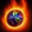 Placeholder: Earth on fire by devil