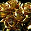 Placeholder: gold metallic roses