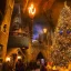 Placeholder: Harry Potter world with magic with beautiful surroundings with clear features and avartars, big fight with dark theme and winter background with christmas touch