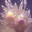 Placeholder: one big crystal subtle flower in a galactic ambiance with a beautiful fairy, transparent petals, delicate colors, in the foreground, full of details, smooth，soft light atmosphere, light effect，vaporwave colorful, concept art, smooth, extremely sharp detail, finely tuned detail, ultra high definition, 8 k, unreal engine 5, ultra sharp focus