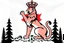 Placeholder: a canadian cougar in a royal lion position like on flags or crests, vector