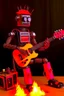 Placeholder: Firestarter robot with a guitar