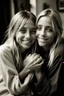 Placeholder: ((Mary-Kate and Ashley Olsen a warm hug)),charming Smile,