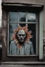 Placeholder: realism, street, russian depression, music album, from the window, depression, russian 90, post punk, man with old god mask, poster