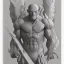 Placeholder: dragon humanoid bodybuilder, wingless, tailless by phil noto moebius Jean Giraud dnd