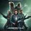 Placeholder: movie poster with 4 characters for the game paranoia with green transparency background