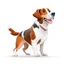 Placeholder: A charming 2D image of a dog , featuring solid colors that evoke the classic Disney animation aesthetic. The dog exudes personality and charm. White background