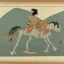 Placeholder: frog and horse by Hokusai