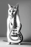 Placeholder: One single mature cat, friendly, playing guitar, vienna, sunny day, perfect iris, model style, hyper realistic, extremely accurate, delicate, extremely detailed, Graphic novel style, wide-angle, open aperture, superfine pencil