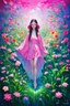 Placeholder: in the garden of power, the sweetest blooms hide the sharpest teeth; pale neon neo-surrealistic painting