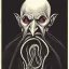 Placeholder: Nosferatu with tentacle beard grey skin and vampire fangs as a Russian Orthodox