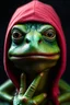 Placeholder: face of pepe frog infused with Eminem