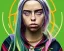 Placeholder: Billie Eilish, in the bathroom