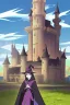 Placeholder: Witch of the west in howls moving castles in anime and graffiti styles