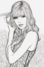 Placeholder: coloring pages of taylor swift for adults, Designs Black and white, No Shading