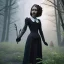 Placeholder: Full body, 3d render,Jenna Ortega, Wednesday addams 1800's women style, 1800's hair style, 1800's women clothes style, hyper realistic, octane render, unreal engine 5, 8k, palace background, uhd